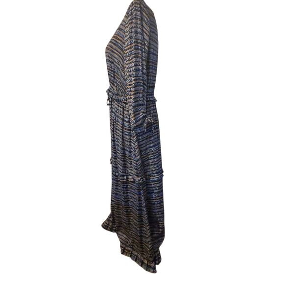 Scotch & Soda L Maxi Dress Journee Au Soleil Abstract Artsy Tiered Flowy Corp - Picture 3 of 11